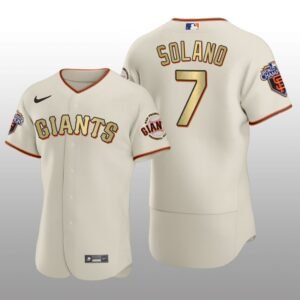 San Francisco Giants Donovan Solano World Series Champions 2010 Cream Gold Jersey