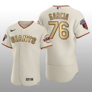 San Francisco Giants Jarlin Garcia World Series Champions 2010 Cream Gold Jersey