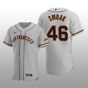 San Francisco Giants Justin Smoak Authentic Road Gray Jersey