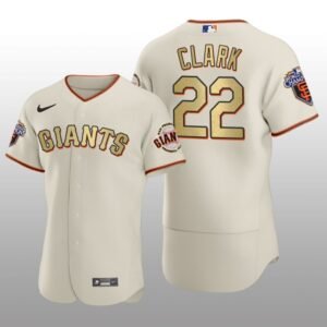 San Francisco Giants Will Clark World Series Champions 2010 Cream Gold Jersey