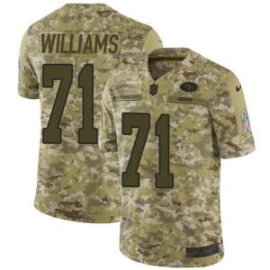 San Francisco San Francisco 49ers #71 Trent Williams Camo Men’s Stitched NFL Limited 2018 Salute To Service Jersey Men’s