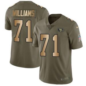 San Francisco San Francisco 49ers #71 Trent Williams Olive/Gold Men’s Stitched NFL Limited 2017 Salute To Service Jersey Men’s
