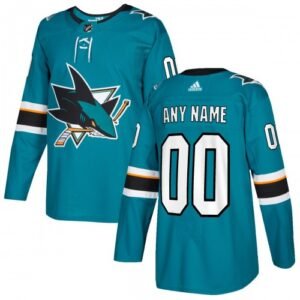 San Jose Sharks adidas Authentic Custom Jersey – Teal
