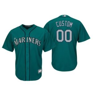 Seattle Mariners Custom Aqua Cooperstown Collection Replica Alternate Jersey