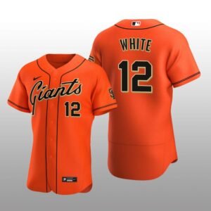 Seattle Mariners Evan White Orange Alternate 2020 Alternate Jersey