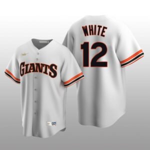 Seattle Mariners Evan White White Home Cooperstown Collection Player Jersey