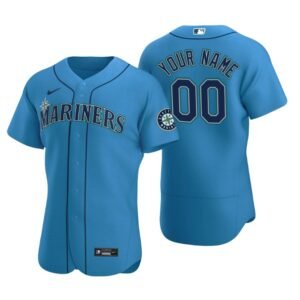 Seattle Mariners Royal 2020 Alternate Authentic Custom Men’s Jersey