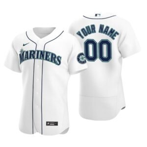 Seattle Mariners White 2020 Home Authentic Custom Men’s Jersey