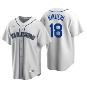 Seattle Mariners Yusei Kikuchi White Cooperstown Collection Home Jersey