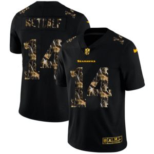 Seattle Seahawks #14 DK Metcalf Black Nike Flocked Lightning Vapor Limited NFL Jersey
