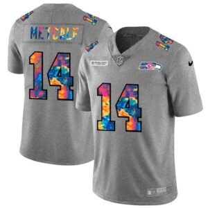 Seattle Seahawks #14 DK Metcalf Nike Multi-Color 2020 NFL Crucial Catch NFL Jersey Greyheather