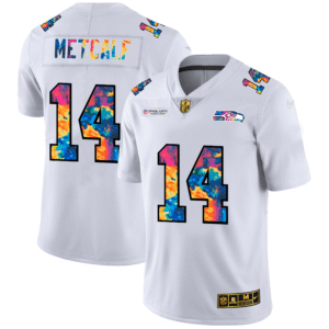 Seattle Seahawks #14 DK Metcalf White Nike Multi-Color 2020 NFL Crucial Catch Limited NFL Jersey