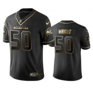 Seattle Seahawks #50 K.K. Wright Stitched NFL Vapor Untouchable Limited Black Golden Jersey