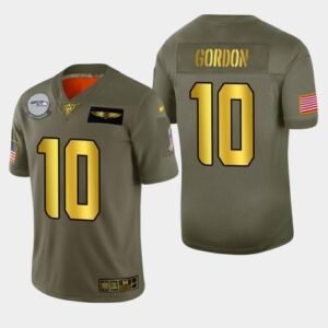 Seattle Seattle Seahawks #10 Josh Gordon Nike Olive Gold 2019 Salute to Service Limited NFL 100 Jersey