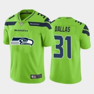 Seattle Seattle Seahawks #31 DeeJay Dallas Green Nike Big Team Logo Vapor Limited NFL Jersey