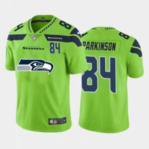 Seattle Seattle Seahawks #84 Colby Parkinson Green Nike Big Team Logo Player Vapor Limited NFL Jersey