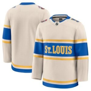 St. Louis Blues 2025 NHL Winter Classic Premium Blank Jersey – Cream