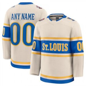St. Louis Blues 2025 NHL Winter Classic Premium Custom Jersey – Cream