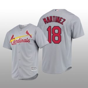 St. Louis Cardinals Carlos Martinez Cool Base Road Official Player Gray Jersey