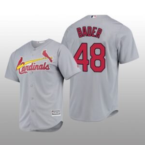 St. Louis Cardinals Harrison Bader Cool Base Road Official Player Gray Jersey