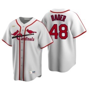 St. Louis Cardinals Harrison Bader White Cooperstown Collection Home Jersey