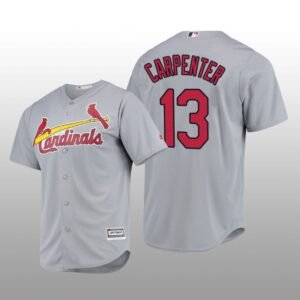St. Louis Cardinals Matt Carpenter Cool Base Road Official Player Gray Jersey