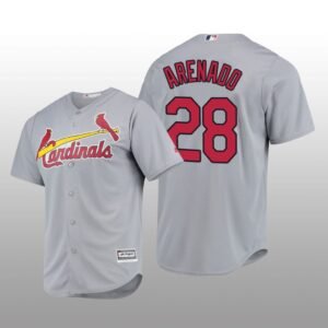 St. Louis Cardinals Nolan Arenado Cool Base Road Official Player Gray Jersey