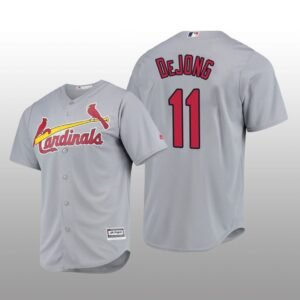 St. Louis Cardinals Paul DeJong Cool Base Road Official Player Gray Jersey