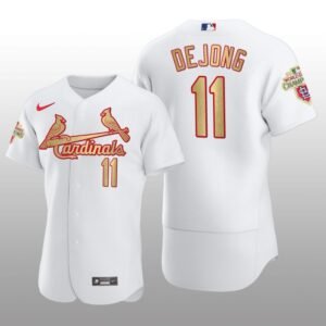 St. Louis Cardinals Paul DeJong World Series Champions White Gold Jersey