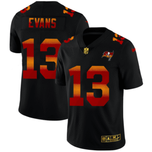 Tampa Bay Buccaneers #13 Mike Evans Black Nike Red Orange Stripe Vapor Limited NFL Jersey