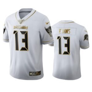 Tampa Bay Buccaneers #13 Mike Evans Nike White Golden Edition Vapor Limited NFL 100 Jersey