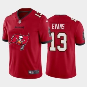 Tampa Bay Buccaneers #13 Mike Evans Red Nike Big Team Logo Vapor Limited NFL Jersey