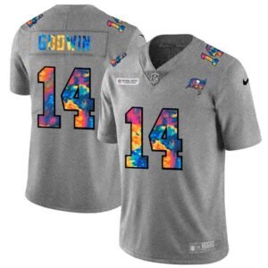 Tampa Bay Buccaneers #14 Chris Godwin Nike Multi-Color 2020 NFL Crucial Catch NFL Jersey Greyheather