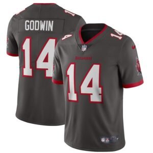 Tampa Bay Buccaneers #14 Chris Godwin Nike Pewter Alternate Vapor Limited Jersey