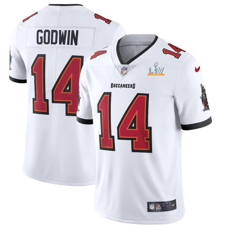 Tampa Bay Buccaneers #14 Chris Godwin Super Bowl LV Bound Nike White Vapor Limited Jersey