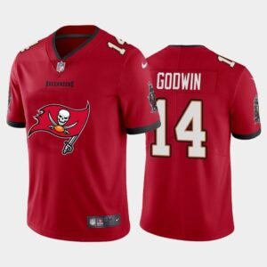 Tampa Bay Buccaneers #14 Chris Godwin Red Nike Big Team Logo Vapor Limited NFL Jersey