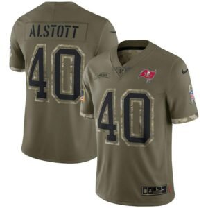 Tampa Bay Buccaneers #40 Mike Alstott Nike 2022 Salute To Service Limited Jersey – Olive
