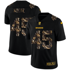 Tampa Bay Buccaneers #45 Devin White Black Nike Flocked Lightning Vapor Limited NFL Jersey