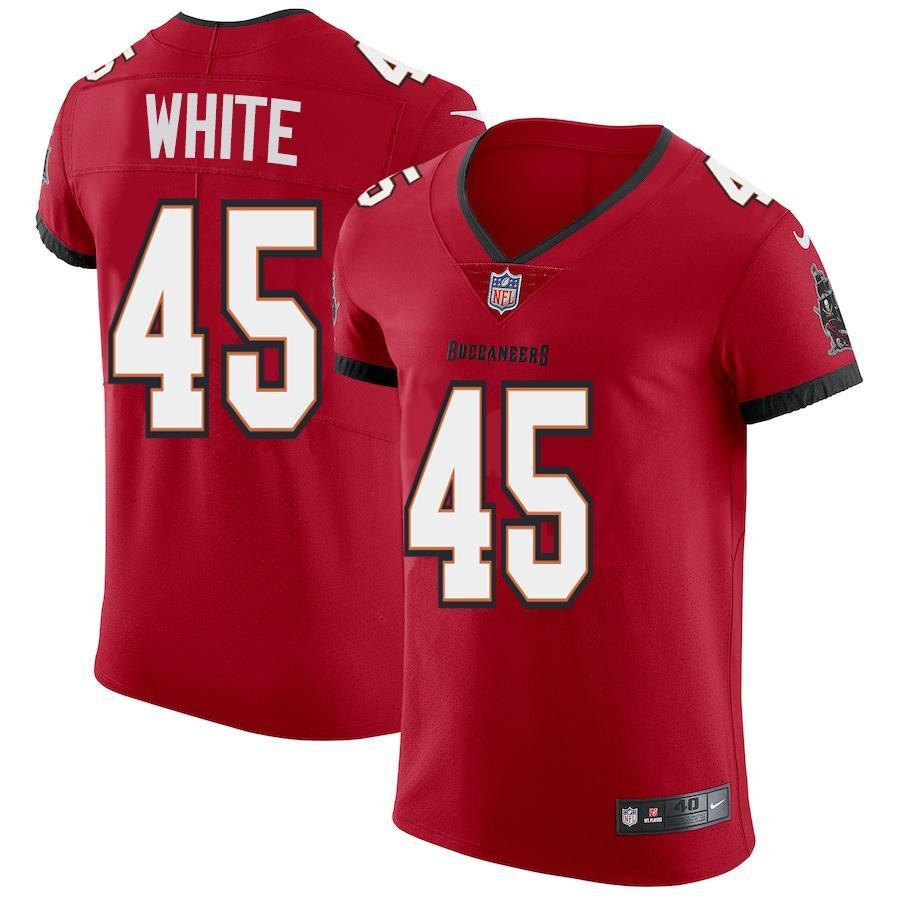 Tampa Bay Buccaneers #45 Devin White Nike Red Vapor Elite Jersey