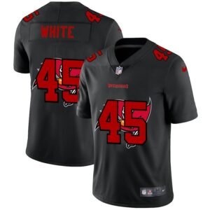 Tampa Bay Buccaneers #45 Devin White Nike Team Logo Dual Overlap Limited NFL Jersey Black