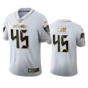 Tampa Bay Buccaneers #45 Devin White Nike White Golden Edition Vapor Limited NFL 100 Jersey