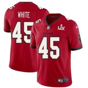 Tampa Bay Buccaneers #45 Devin White Super Bowl LV Bound Nike Red Vapor Limited Jersey
