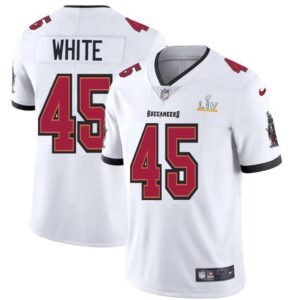 Tampa Bay Buccaneers #45 Devin White Super Bowl LV Bound Nike White Vapor Limited Jersey