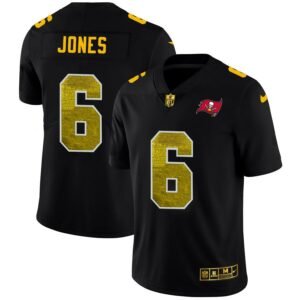 Tampa Bay Buccaneers #6 Julio Jones Black Nike Golden Sequin Vapor Limited NFL Jersey