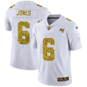 Tampa Bay Buccaneers #6 Julio Jones Nike Flocked Leopard Print Vapor Limited NFL Jersey White