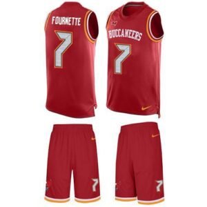 Tampa Bay Buccaneers #7 Leonard Fournette Red Team Color Stitched NFL Limited Tank Top Suit Jersey