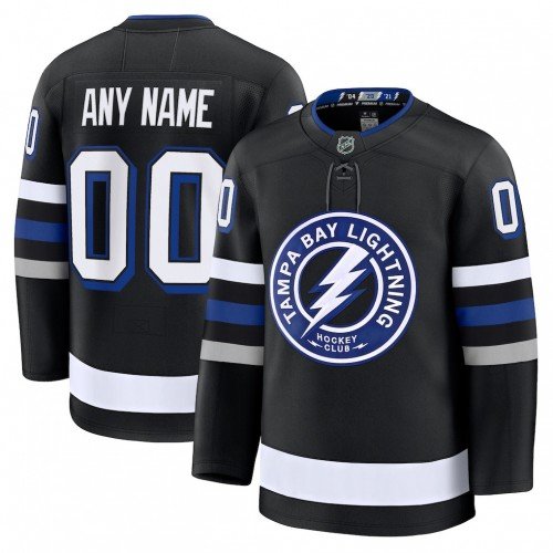 Tampa Bay Lightning Black Alternate Premium Custom Jersey