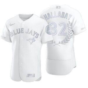 Toronto Blue Jays Roy Halladay White Awards Collection AL Cy Young Jersey