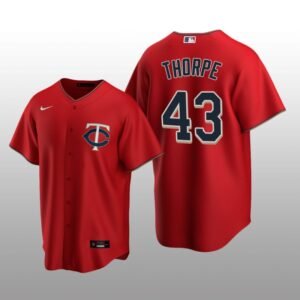 Twins Lewis Thorpe Men’s Jersey Red Alternate Nike Replica
