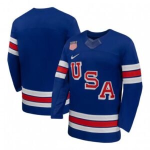 USA Hockey Olympic Nike 2026 Royal Home Replica Blank Jersey